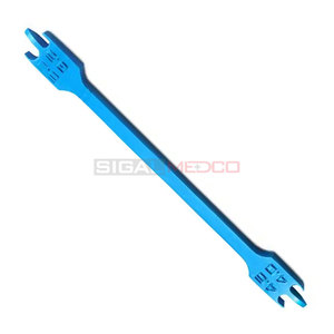 Manuel orthodontique dentaire professionnel allemand en acier inoxydable bleu enduit jauge de hauteur support de mesure précis Medic - Product Image 3