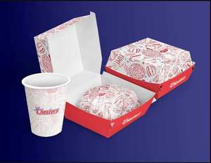 Cajas para Hamburguesas Personalizadas con Logotipo |   Fabricante de Envases de Comida Rápida para Llevar, de Papel Ecológico de Grado Alimenticio - Product Image 1