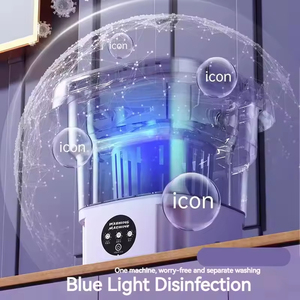 Lavadora Portátil Plegable Automática de 8L con Pantalla Táctil y Luz Azul, Mini Lavadora y Secadora de Ropa Interior para el Hogar - Product Image 2