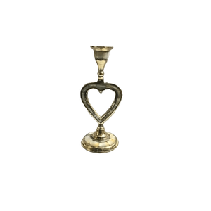 Candelabro de Latón Dorado en Forma de Corazón, Elegante Portavelas Decorativo para el Hogar y Regalos - Product Image 1