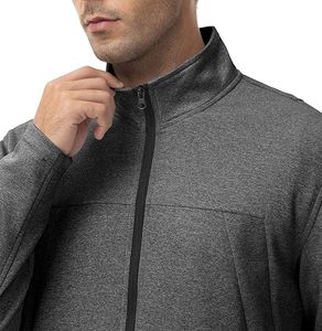 Chándal de alta calidad con estampado de cremallera completa para hombre, chándal ajustado con logotipo personalizado, transpirable, de secado rápido, ligero, para gimnasio, trotar, traje de entrenamiento - Product Image 5