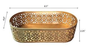 Plateau de service décoratif en métal à double support de boisson pour exposer des objets pour deux verres quantité minimale de commande 100pcs - Product Image 3