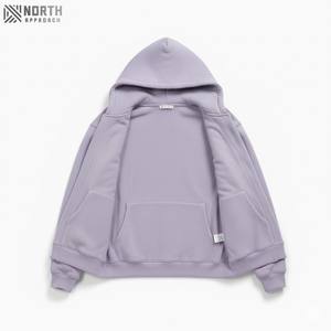 Sweat à capuche unisexe de luxe en polaire 180g, poids lourd, impression de logo personnalisé, design à épaules tombantes, respirant, séchage rapide, haute qualité - Product Image 6