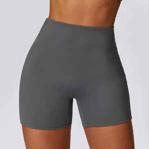 2025 New Workout Fitness Training High Waist Seamless Sports <b>Yoga</b> Biker <b>Shorts</b> With Pocket for <b>Women</b> - Product Image 2