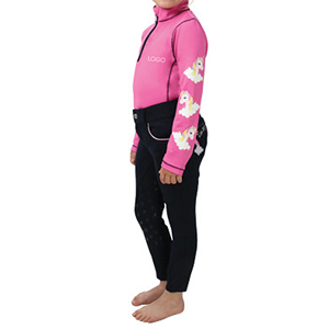 Little Unicorn Ecuestre Deportes Compresión Capa base Diseño atractivo Equitación Ropa de fitness para niños Rider Wear - Product Image 3