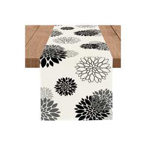 Premium Quality Full Length Adjustable Pure Cotton Customized Print Kitchen Dinning <b>Table</b> <b>Runner</b> - Product Image 1
