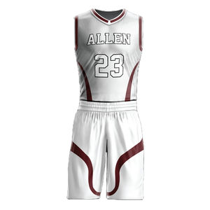 Nouvel uniforme de basketball unisexe uni, design personnalisé, grande taille, respirant, séchage rapide, 100% polyester, fabriqué au Pakistan, logo personnalisé - Product Image 1