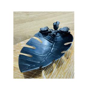 Bol à feuilles en aluminium Bol à salade plaqué or pour hôtels, maison et cuisine Bol à vaisselle décoratif en métal pour collations et biscuits - Product Image 2