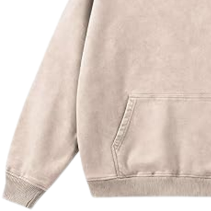 Sweat-shirt à capuche beige délavé, style vintage minimaliste, en molleton doux, streetwear, vêtement d'hiver pour hommes et femmes - Product Image 5