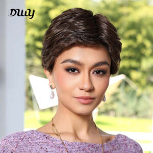 วิกผมสังเคราะห์ Alice-DWY รุ่น Free Part Pixie พร้อมเชือกผูกแบบโปร่งใส สีน้ำตาลเข้ม สำหรับชาวอเมริกันเท่านั้น - Product Image 2