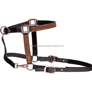 Cabestro de caballo de nailon hecho a mano con material brillante personalizado, cuerdas de plomo a juego y hadrware ajustable con acabado de oro rosa Premium - Product Image 5