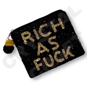 Rose All day Seed Beaded Coin Pouch Wallet Beautiful <b>Fashionable</b> <b>Accessory</b> with <b>Fashionable</b> <b>Accessory</b> Features - Product Image 6