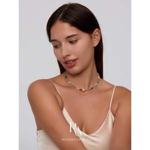 Collana Stile Spiaggia Estiva con Perline Arcobaleno e Ciondolo in Vera Pietra Preziosa, Gioielli Regalo per Migliori Amiche, Anelli alla Moda - Product Image 6