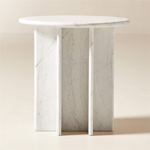 Mesas auxiliares de anidación de mármol texturizado marrón PIEDRA DE Toronto, juego de decoración de piedra de lujo superior rectangular moderna para sala de estar y dormitorio - Product Image 6
