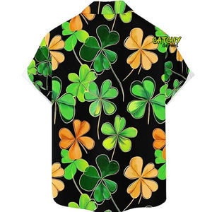 Impresión completa Primavera Verano Hombres Hawaiian Beach Shirt Custom Color Hawaiian Ins Shirt - Product Image 6