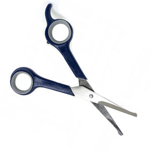 Mango de plástico azul marino Chi Comprar tijeras para el cuidado de mascotas Tijeras para mascotas de punta roma de acero al carbono de 6 pulgadas - Product Image 1