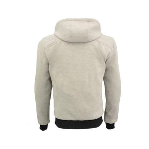 เสื้อฮู้ดผ้าฟลีซคุณภาพสูง น้ำหนักเบา สำหรับผู้ชาย ผลิตจากเคฟลาร์ พิมพ์โลโก้ตามสั่ง ผ้าฝ้าย 100% เสื้อฮู้ดลำลองแบบเรียบ - Product Image 2