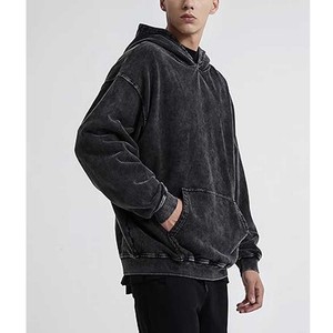 Sweats à capuche graphiques pour hommes Oversized Drop Shoulder Long Sleeve Streetwear Vintage Pullover Sweatshirt - Product Image 6