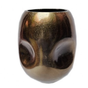 Modern Bohemian Style Handmade Aluminium Metal Flower Vase Polished <b>Mirror</b> <b>Tabletop</b> Feature Slender Design Bouqets Holder - Product Image 1