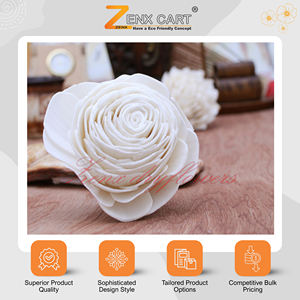 Vente directe d'usine Fleurs en bois de sola écologiques faites à la main - Rose de beauté Décoration d'intérieur pour Halloween et Noël Fournisseur fiable - Product Image 2