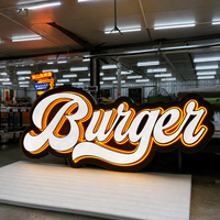 Letrero Comercial LED 3D Personalizado EZD con Borde Metálico, Letras Iluminadas para Tiendas, Edificios, Oficinas, Logotipos de Pared, Publicidad