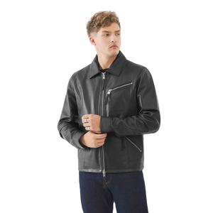 Chaqueta de Cuero de Diseño Urbano, Alta Calidad, Bajo Precio, Impermeable, Transpirable y Ecológica para Hombre, Servicio OEM - Product Image 1
