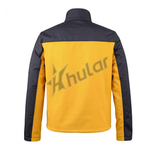 HULAR INTL Men's <b>Slim</b> Fit Sporty Winter Waterproof Softshell Windbreaker <b>Coat</b> Hooded <b>Stand</b> Collar 100% Polyester Nonwoven - Product Image 6