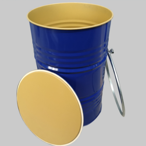 Baril en acier de qualité alimentaire de 55 gallons / 200 litres à ouverture par le haut avec couvercle amovible et anneau de verrouillage - Product Image 5