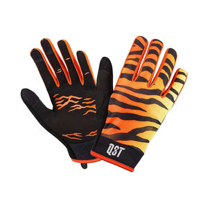 Guantes de ciclismo para hombre QST con el último diseño de tigre estampado PU equipo de bicicleta de carretera y motocicleta para deportes - Product Image 1