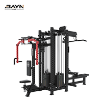 BN Commercial – Appareil de musculation tout-en-un 4 stations avec poulies doubles réglables et lat pulldown