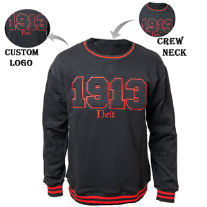 Sweat-shirt à col rond personnalisé Delta Phi Epsilon&Phi Sigma 1913, 100% coton, imprimé sur le devant, respirant, streetwear, hiver - Product Image 2