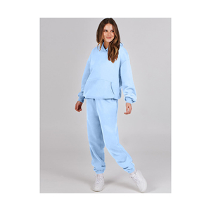 Alta calidad 100% algodón Tech Fleece mujer chándal liso de gran tamaño de dos piezas de alta calidad para mujer chándal para la venta - Product Image 5