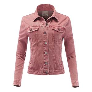 Veste en jean lavée à l'acide pour femmes manteau en jean bleu en coton à manches longues avec décorations de boutons à rivets taille personnalisée XL vêtements d'hiver - Product Image 5