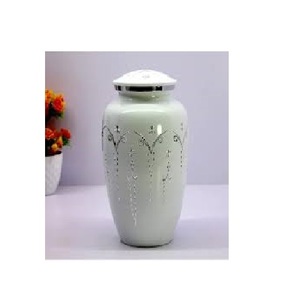 Urna de cremación caliente Suministros funerarios clásicos Urnas esmalte de alta calidad para cenizas humanas de fabricantes de artesanías indias de metal - Product Image 3