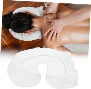 ผ้าคลุมหน้าที่พักแบบใช้แล้วทิ้งนวดแบบไม่ทอรูปตัวยูสำหรับสปาคลับอาบน้ำ100ชิ้น - Product Image 2