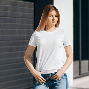 Ladies Casual T <b>Shirt</b> High Quality Cotton Round Neck Lightweight Fabric Ideal for Summer Season Retail and Wholesale Business - Product Image 1