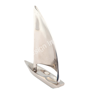 Modelo de yate de Metal con acabado dorado, exhibición de escritorio de oficina, peso de papel de barco decorativo, buen regalo de negocios, barco/yate de aluminio fundido - Product Image 4