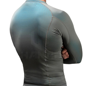 Camisas de compresión de secado rápido de manga larga para hombre, ropa de entrenamiento de gimnasio transpirable de LICRA/poliéster, ropa de entrenamiento - Product Image 2
