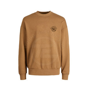 Sweat-shirt à capuche bas personnalisé en coton et polyester pour hommes, couleur unie, teint en couleur unie, hiver-automne, avec son propre logo et technique solide - Product Image 1