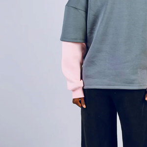 Sweat à capuche thermique à double manches pour homme, design personnalisé, haute qualité, teinture unie, vêtements d'hiver, sweat à capuche à double manches - Product Image 4