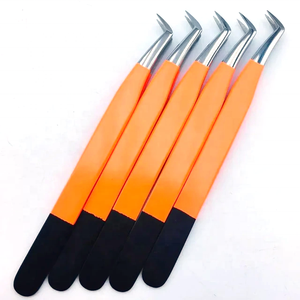 Échantillon gratuit pince à cils acceptable OEM pince à épiler extension de cils à poignée diamantée 75 pince à cils à pointe en fibre de 90 degrés - Product Image 6