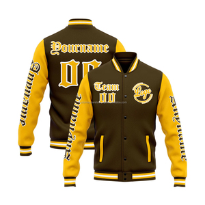 เสื้อแจ็คเก็ตวาร์ซิตี้ขนสัตว์แบบสั่งทำพิเศษสำหรับผู้ชาย แขนเสื้อหนัง พรีเมียม อุ่นสบายสำหรับฤดูหนาว พร้อมลายปักด้านหน้า - Product Image 1