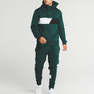 Trajes deportivos de talla grande de estilo callejero para hombre, chándales sólidos para correr, costuras de gran tamaño, Fondos coloridos para un estilo de vida activo - Product Image 3