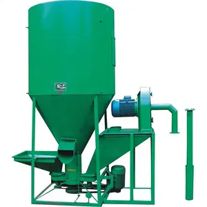 Farm diesel 50 - 300 kg/h small vertical grain mixer seed coating poultry animal feed mixer machine for pig feed