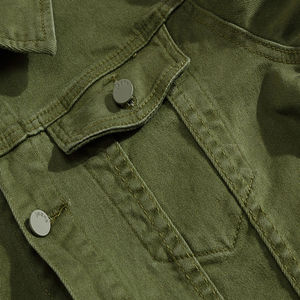 Long Sleeve Best Selling Stylish Men's <b>Denim</b> <b>Jacket</b> 100% Cotton Eco-Friendly Windproof Casual Winter Front Logo Customizable - Product Image 3