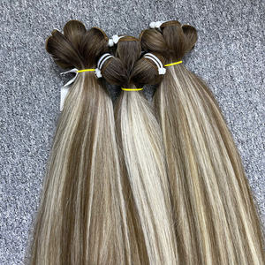 Vente en gros d'extensions de cheveux humains brésiliens 100% trame droite naturelle de haute qualité en dentelle transparente de couleur blonde - Product Image 6