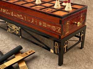 Jeu de société Senet égyptien ancien authentique, artisanal, classique, stratégie, défi mental, divertissement familial, jeu d'intérieur - Product Image 4