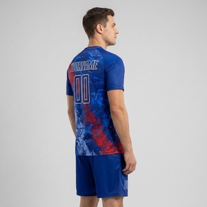 Uniformes de Fútbol Sublimados Personalizados al por Mayor, Conjunto de Camiseta y Pantalones Cortos Transpirables de Secado Rápido, Equipación Deportiva para Clubes y Equipos, OEM ODM - Product Image 2