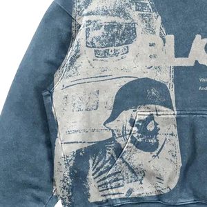 Nouveaux sweats à capuche avec logo personnalisé pour hommes, sweat à capuche en polaire avec épaules tombantes, logo personnalisé, impression DTG, streetwear vintage, sweat à capuche d'hiver en polaire - Product Image 2