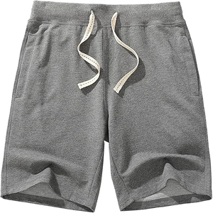 <b>men</b> fleece <b>shorts</b> casual cotton soft texture elastic waist gym training <b>lounge</b> daily wear - Product Image 5